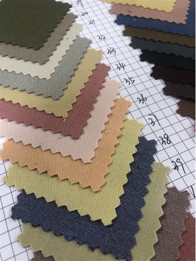 DF-OK TR斜紋 OK1122 成份：58%滌綸 36%人棉 6%氨綸 克重：270g 側面照